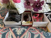 3 PIECE SHOES LOT APPROX SIZE 9 & HATS