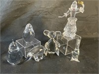 6 Crystal Figurines