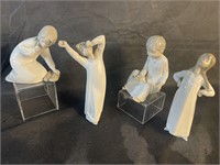 4 Lladro Sleepy Children Figurines