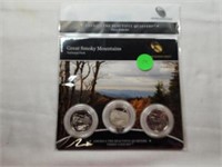2014 Great Smoky Mountains 3 Coin Set P,D&S Proof