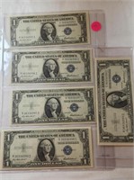 5-One Dollar Series 1935F Certificates in Sequence