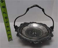 Victorian Silver Plate Wedding Basket