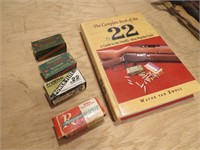 4 Vintage .22 Boxes w/ Some Shells & .22 Book