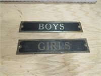 Small Metal Boys and Girls Signs