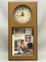 Rooster Shadow Box Clock