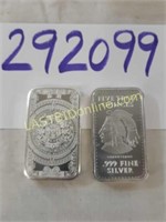 2 New 5 tr. oz. .999 Silver Bars - made in USA