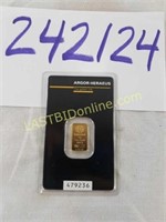 Argor-Heraeus 2 gram .9999 Gold Bar
