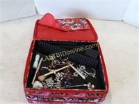 Travel Jewelry Bag with Contents