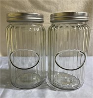 Pair of Glass Canisters