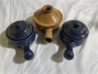 Lot of 3 Country Borders Ceramic Pots