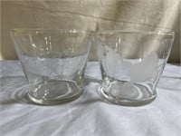 Pair of Turtle Glass Cups