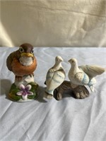 Pair of ceramic Bird Figurines