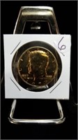KENNEDY HALF GOLD PLATED 1977, STAMPED 1960-1980