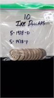10- IKE DOLLARS (DATES IN PHOTOS)