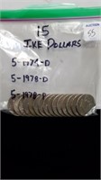 15- IKE DOLLARS (DATES IN PHOTOS)