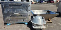 Vulcan Double Pizza Oven, Hood Vent And Fan