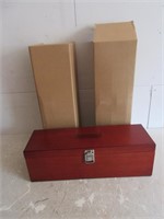 2x NEW WINE BOTTLE OPENER KIT IN WOODEN BOX