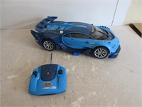 LARGE BUGATTI RC CAR WITH REMOTE- NO CHARGER