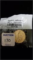 LITTLETON 2007-P UNC THOMAS JEFFERSON DOLLAR COIN