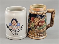 Vintage Ceramic Beer Mugs