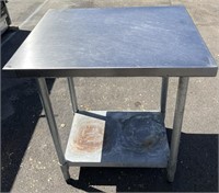 Stainless Work Table 30" X 24.25"x 34.75"