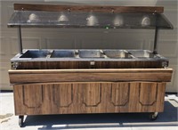 Rolling Buffet Bar With Drop Down Sides