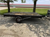 Homemade HD steel bed 2-wheel pull-type trailer