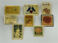 Vintage Lot of USPS REPRO Stamp Pins