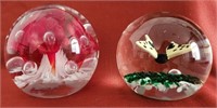 B - LOT OF 2 PAPERWEIGHTS (F83)