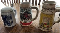 B - LOT OF 3 COLLECTOR STEINS (K36)