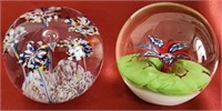 B - LOT OF 2 PAPERWEIGHTS (F87)