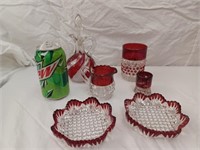 Lot of Ruby Flash Glass, oldest 1907