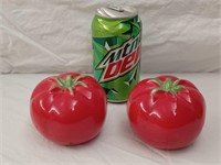 Vintage Tomato Salt & Pepper Shakers
