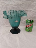 Blenko Glass Vase/ Compote 8" tall