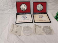 2 US Platinum Coins & 2 America's First Medals
