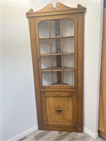 Vintage corner curio cabinet