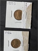1925, 1926 Lincoln wheat cent Pennie’s