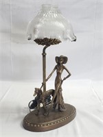 Brass figural table lamp