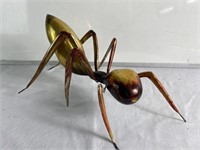 Signed metal and composite ant sculpture