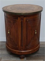 Contemporary leather top commode