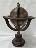 Vintage table top brass globe