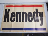 Vintage 1960's Kennedy political poster 23" x 35"