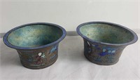 Pair of Chinese enameled bowls