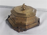 Hand crafted Indian brass covered box
