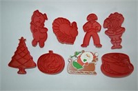 Red Plastic Christmas Cookie Cutters
