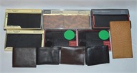 Grouping of Wallets Checkbook Luggage Tags etc