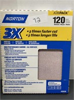Norton 120grit sheets (20)
