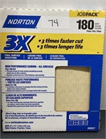 Norton 180 grit 20 sheets
