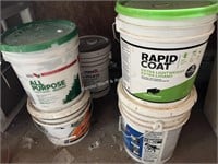 (4) Pails of roofing compound and roofing paint