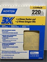 Norton 220 grit paper 20 sheets